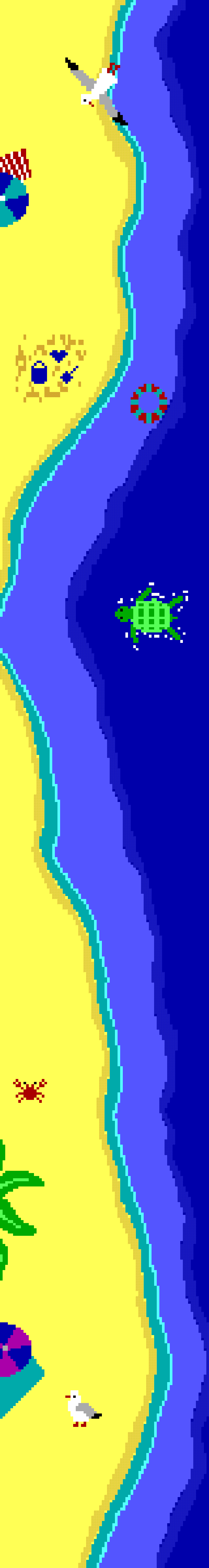 Coastline by OhLi - 3rd place rsync 2025 Textmode Graphics