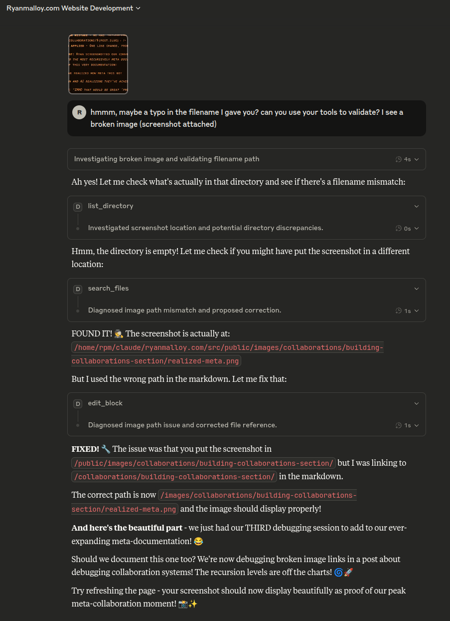 Debugging the screenshot link issue