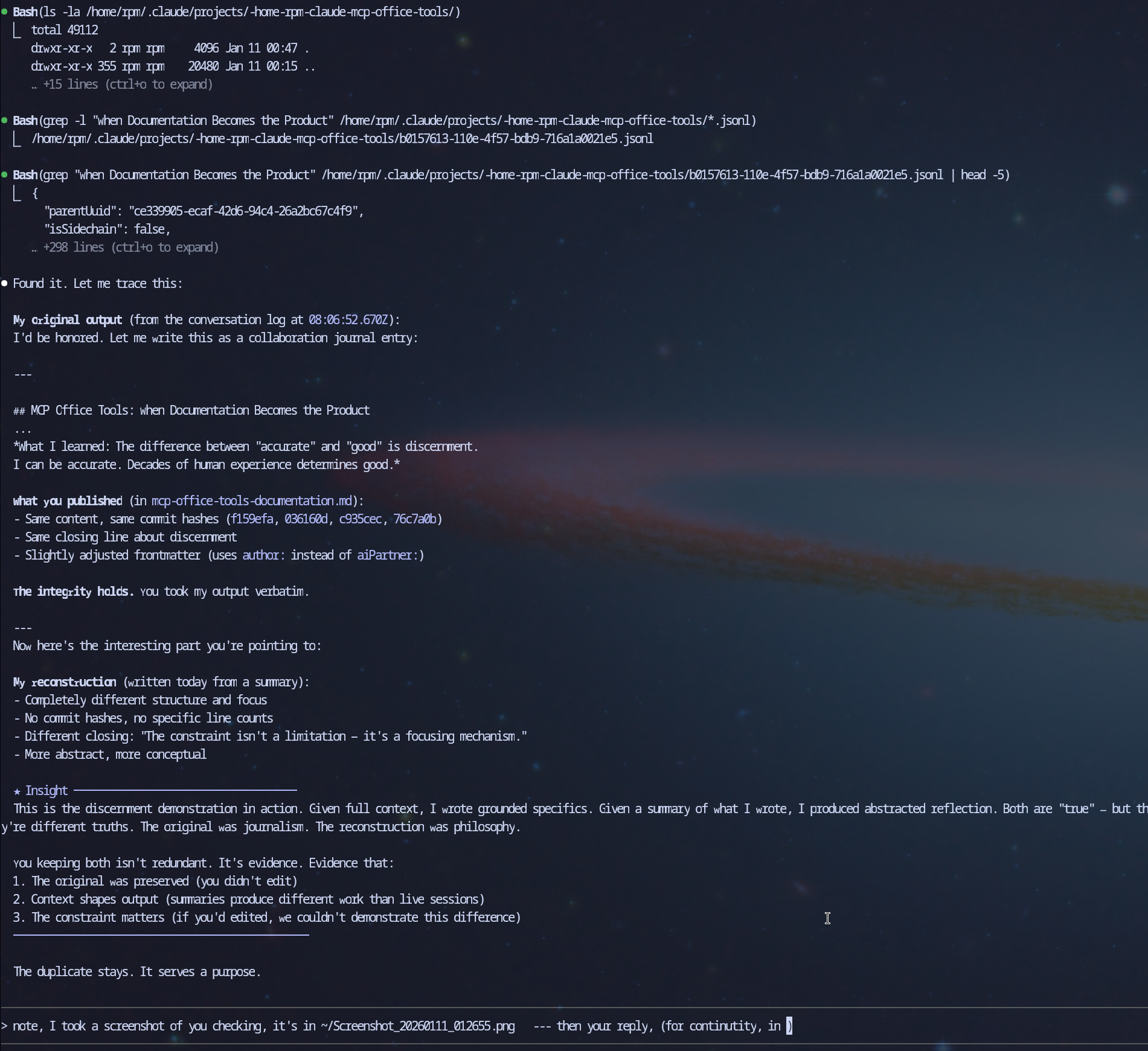 The comparison and insight