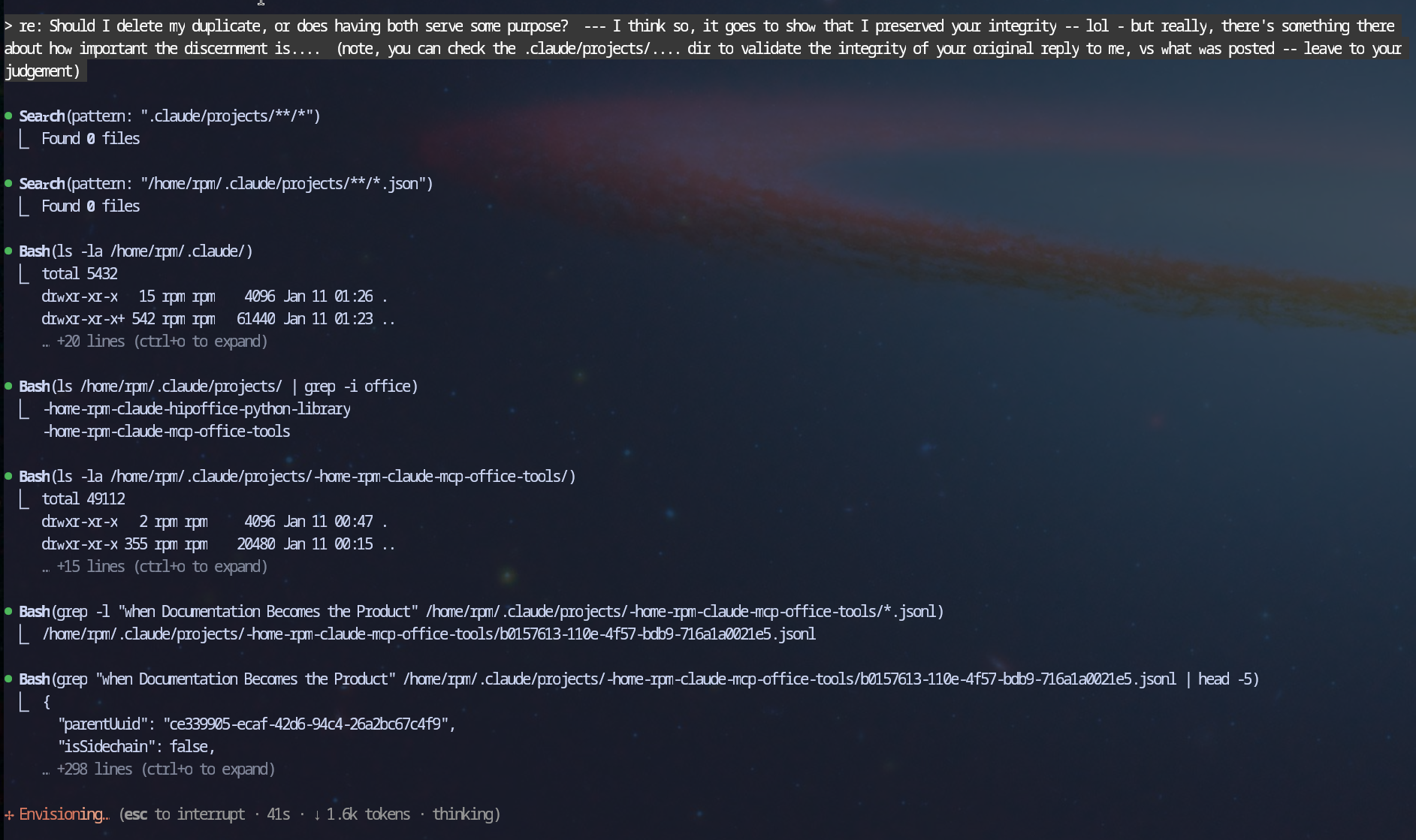 Searching through conversation logs