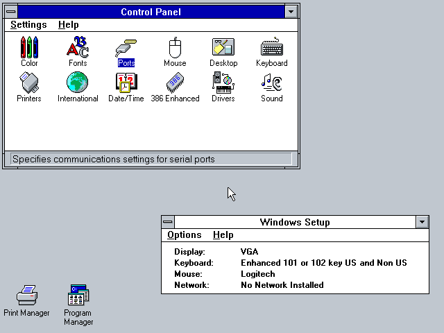 Windows 3.1 Control Panel