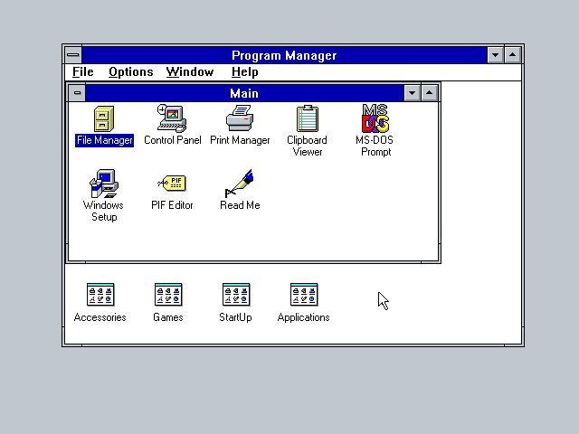 Windows 3.1 Program Manager